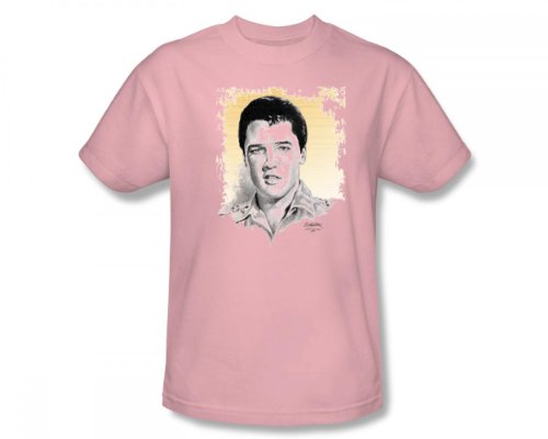 Elvis - Matinee ídolo Adulto Camiseta en Color Rosa, X-Large, Pink