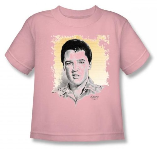 Elvis - Matinee Ídolo Juvy Camiseta en Rosa, Large (7), Pink