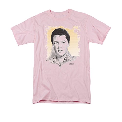 Elvis Presley Matinee Idol - Camiseta para Adulto (Todas Las Tallas) - Rosa - Large