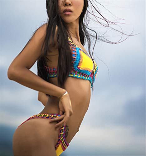 Embryform Atractivo de Las Mujeres Ganchillo Hecho a Mano brasileña Set de baño del Traje de baño Ropa de Playa