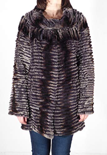 Emilio Fernández Abrigo Corto de Rex Rabbit Natural para Mujer - Alta Peletería (2XL)