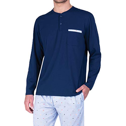 Eminence Faites VOS Jeux Pijama, Azul (Marine Rayure Casino 5017), Medium (Talla del Fabricante: 3) para Hombre