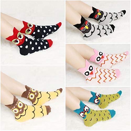 Emooqi Mujer Calcetines, 6 Pares Calcetines De Algodón Niña Calcetines Divertidos Acogedor Transpirable Size 35-42 Para Mujeres y Niñas Regalos De San Valentín De Uso Diario (Perro lindo)