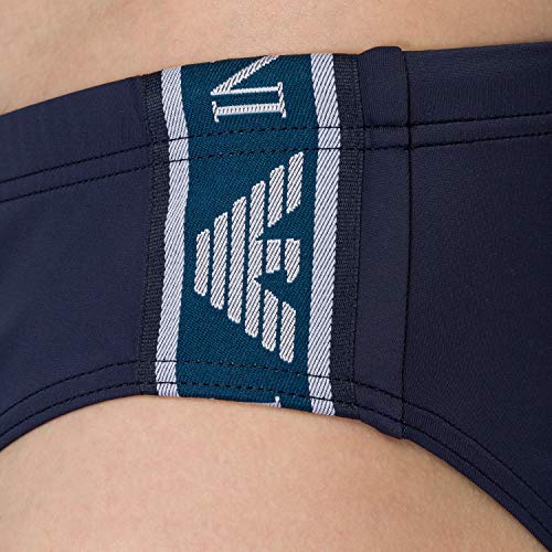 Emporio Armani Swimwear Brief Bold Logo Tape Bañador, Black, 46 para Hombre