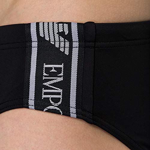 Emporio Armani Swimwear Brief Bold Logo Tape Bañador, Black, 54 para Hombre