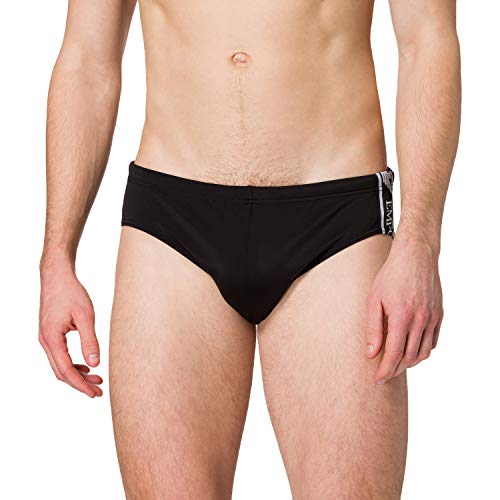 Emporio Armani Swimwear Brief Bold Logo Tape Bañador, Black, 54 para Hombre