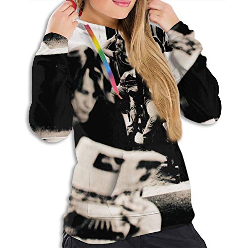 ENGXINYANJING Bon Jovi Cross Road - Sudadera con capucha para mujer, estilo casual, de manga larga, con bolsillos, color negro