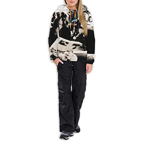 ENGXINYANJING Bon Jovi Cross Road - Sudadera con capucha para mujer, estilo casual, de manga larga, con bolsillos, color negro