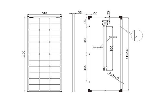 enjoy solar® Mono panel 110W 12V tecnología de celda PERC solar monocristalino de módulo solar con marco negro