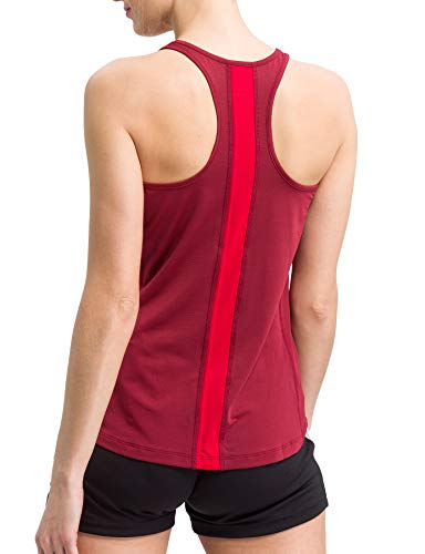 erima Camiseta de Tirantes para Mujer, Color Burdeos/Rojo, Talla 40