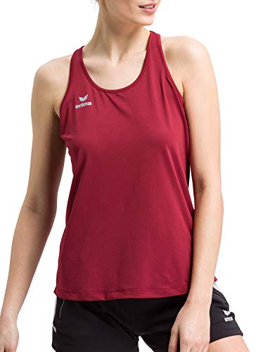 erima Camiseta de Tirantes para Mujer, Color Burdeos/Rojo, Talla 40