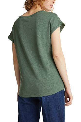 Esprit 030EE1K402 Camiseta, 350/verde Caqui, XS para Mujer