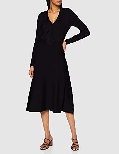 Esprit 090eo1e304 Vestido, 001/Negro, S para Mujer