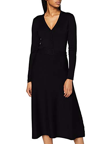 Esprit 090eo1e304 Vestido, 001/Negro, S para Mujer