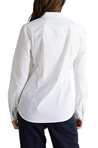 Esprit 990eo1f301 Blusa, Blanco (White 100), 34 (Talla del Fabricante: 32) para Mujer