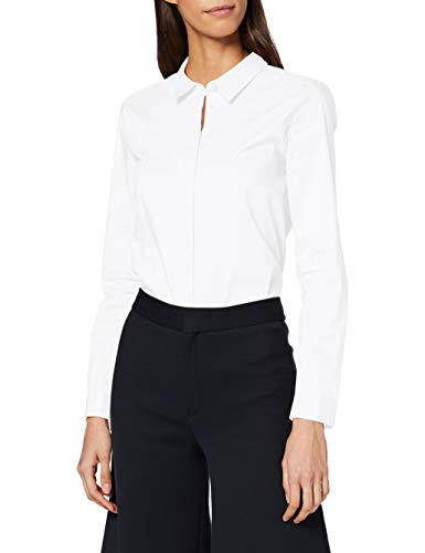 Esprit 990eo1f301 Blusa, Blanco (White 100), 34 (Talla del Fabricante: 32) para Mujer