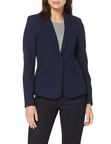 ESPRIT Collection 999eo1g806 Chaqueta de Traje, Azul (Navy 400), 34 (Talla del Fabricante: 32) para Mujer