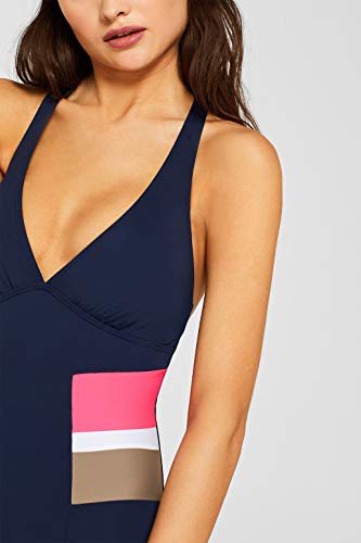 Esprit Kalani Beach Shap Swimsuit bañadores, Azul (Navy 400), 46 (Talla del Fabricante: 44) para Mujer