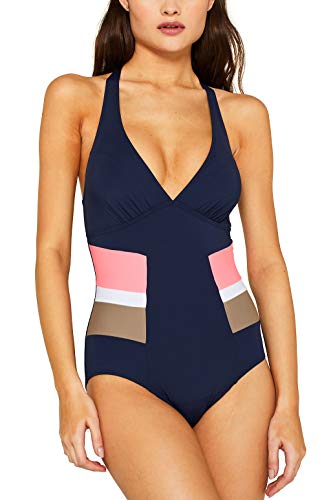 Esprit Kalani Beach Shap Swimsuit bañadores, Azul (Navy 400), 46 (Talla del Fabricante: 44) para Mujer