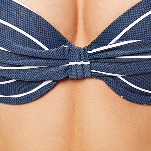 Esprit Nelly Beach Push Up MF Parte de Arriba de Bikini, Azul (Dark Blue 405), 90B (Talla del Fabricante: 38 B) para Mujer