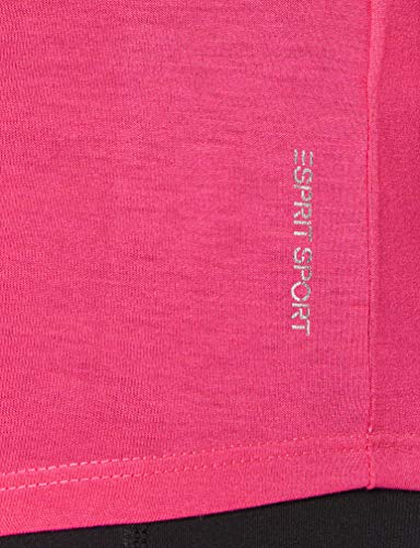 ESPRIT Sports RCS t-Shirt sslv Camisa de Yoga, 660/rosa Fucsia, XXL para Mujer