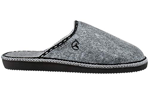 ESTRO Zapatillas De Casa Hombre Zapatillas Fieltro Pantuflas Casa Hombre F14 (Gris, 45)