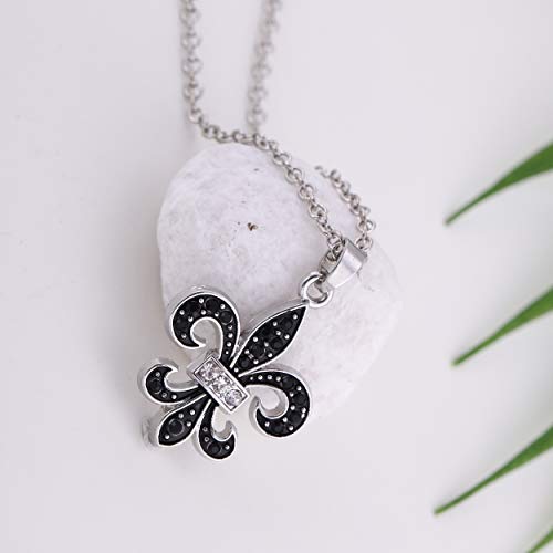 EUEAVAN Collar clásico de Flor Medieval de lis Lily para Hombre y Mujer