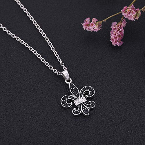 EUEAVAN Collar clásico de Flor Medieval de lis Lily para Hombre y Mujer