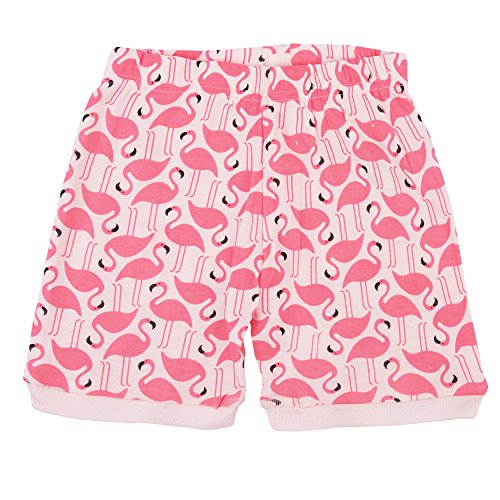 Eulla Pijama para niña, corto, unicornio, algodón, pijama 4 flamencos 116 cm