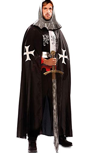EUROCARNAVALES Capa de Templario Medieval Negra para Hombre