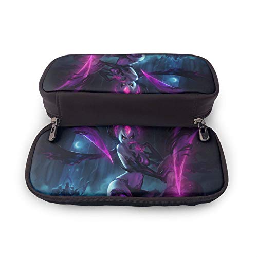 Evelynn Agony'S Embrace Widow - Estuche de piel para lápices de Ionia MOBA Game ULT, Cya Summoner's Canyon Estuche de lápices de plástico para niños, niñas, estudiantes, oficina