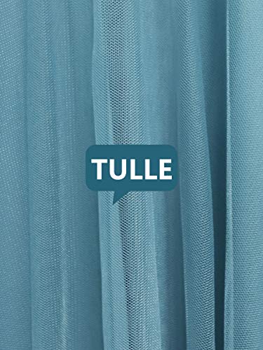 Ever-Pretty Vestido de Dama de Honor para Mujer Dodas Cuello en V Largo Correas Ajustables Azul Ahumado 38