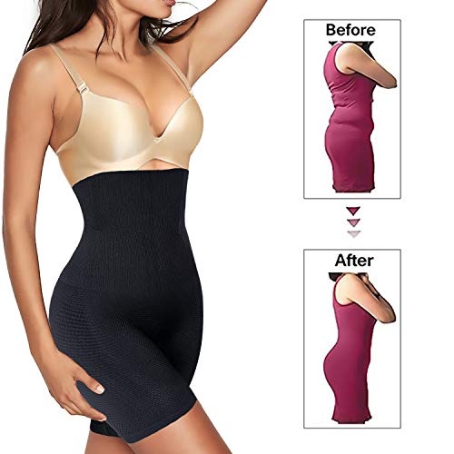 Faja Pantalón Shapewear Lenceria Braguita Moldeadora Mujer Faja Reductora Sin Costura Braga Body Shaper Cintura Moldeador Abdomen Ropa Moldeadora Mujer Fajas para Adelgazar (Negro, M/L)