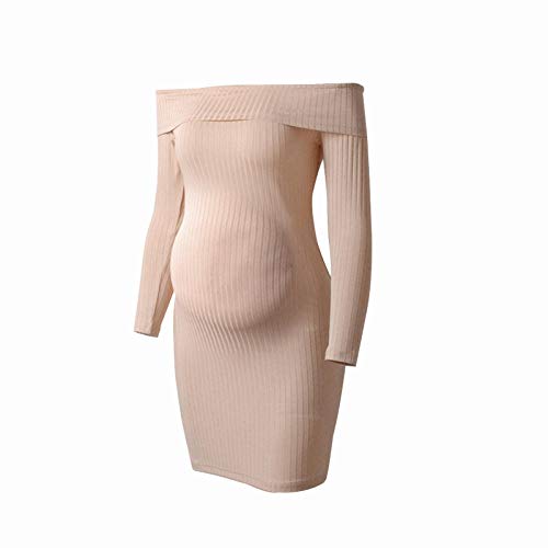 Falda de Maternidad Modelos de Amazon Ebay Explosion Europa y los Estados Unidos Color sólido Vestido de Hombro de Tiras del hoyo@L_Blanco