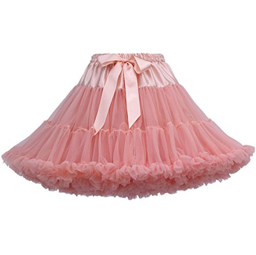 Falda Tul Capas Faldas de Tul Falda Capa Tutu Mujer Disfraces Con Tutu Tutus para Adultos Disfraz Adulto Tutú Pettiskirt Cortas Pollera de Tul Colores Ballet Mini Skirt Princesas Bailarina Champán