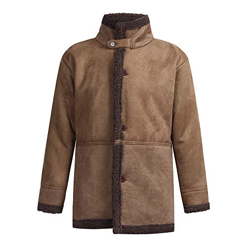 FAMILIZO Abrigos Hombres Invierno De Los Hombres Piel De Oveja Chaqueta Caliente De Lana Forrada Montaña Chaquetas De Cordero Falso Chaquetas Abrigos Hombre Invierno Largos Tallas Grandes