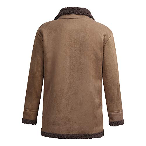 FAMILIZO Abrigos Hombres Invierno De Los Hombres Piel De Oveja Chaqueta Caliente De Lana Forrada Montaña Chaquetas De Cordero Falso Chaquetas Abrigos Hombre Invierno Largos Tallas Grandes