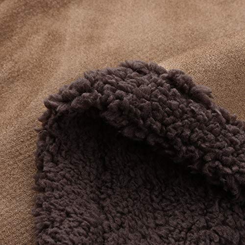 FAMILIZO Abrigos Hombres Invierno De Los Hombres Piel De Oveja Chaqueta Caliente De Lana Forrada Montaña Chaquetas De Cordero Falso Chaquetas Abrigos Hombre Invierno Largos Tallas Grandes