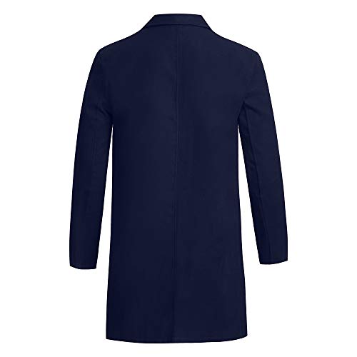 FAMILIZO Abrigos Hombres Otoño De Invierno Botón Slim Manga Larga Chaqueta De Trinchera Capa Superior Blusa Chaquetas Abrigos Hombre Invierno Largos Tallas Grandes