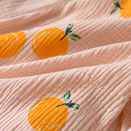 Fancy Pumpkin Bata de Algodón Japonesa para Mujer Bata de Pijama Kimono [Flor A]