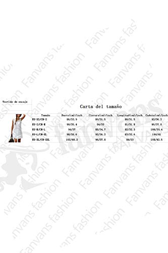 Fanvans Vestidos de Playa Elegante de Encaje de la Mujer White S