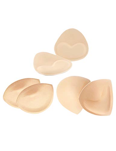 FBBULES 3 Pares de Insertos de Almohadillas para Sujetador - Almohadilla para el Pecho Extraíble Copas Reforzadoras de Senos en Forma de Triángulo para Traje de Baño, Bikini, Vestido de Novia