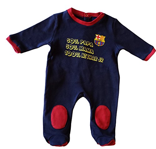 FC Barcelona - Pijama de bebé del Barça, Neymar Junior, colección oficial, azul, 12 meses