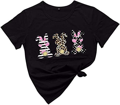 FCYOSO Happy Easter - Camiseta de manga corta para mujer con estampado de huevo