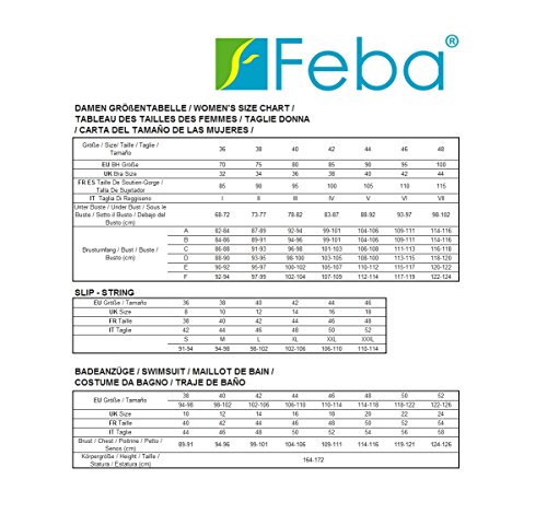 Feba Bikinis Conjunto Tops y Bragas Trajes de Baño 2 Piezas Bañadores Ropa Verano Mujer D1N32L1V2RS4 (Negro/Granate, EU Cup 70E/Bottom 36 (ES 85E/38))