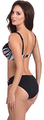 Feba Push-Up Bikinis Conjunto Tops y Bragas Trajes de Baño 2 Piezas Bañadores Ropa Verano Mujer D1N32L1(Modelo-442, EU Cup 80G/Bottom 40 (ES 95G/42))