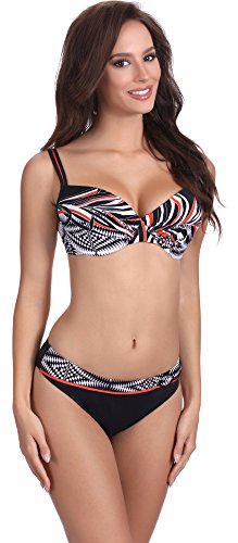 Feba Push-Up Bikinis Conjunto Tops y Bragas Trajes de Baño 2 Piezas Bañadores Ropa Verano Mujer D1N32L1(Modelo-442, EU Cup 80G/Bottom 40 (ES 95G/42))