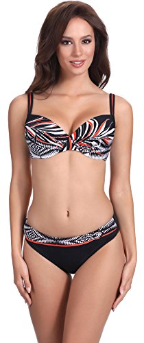 Feba Push-Up Bikinis Conjunto Tops y Bragas Trajes de Baño 2 Piezas Bañadores Ropa Verano Mujer D1N32L1(Modelo-442, EU Cup 80G/Bottom 40 (ES 95G/42))