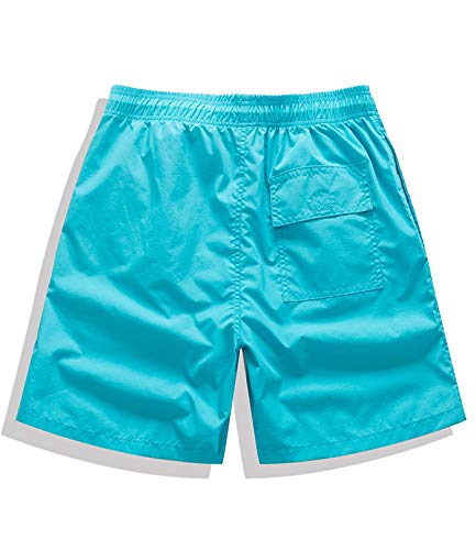 FGFD Bañador Hombre Pantalones Corto Deporte Bermudas Secado Rápido Trajes de Baño Hombre Bóxers Playa Shorts (S, Azul Cielo)