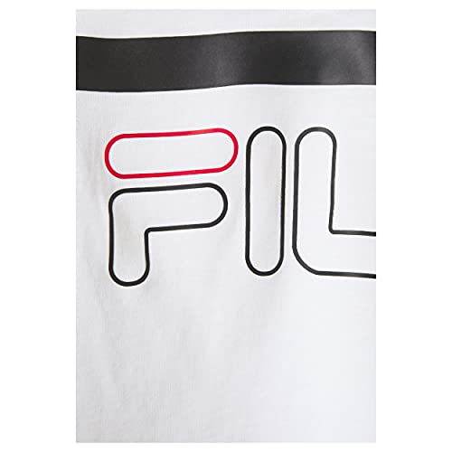 Fila Women Jaina Cropped Sporty tee Camiseta, Blanco Brillante, S para Mujer